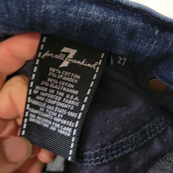 7 for all mankind josefina jeans Button Up Fly Sz 27 - Picture 5 of 14